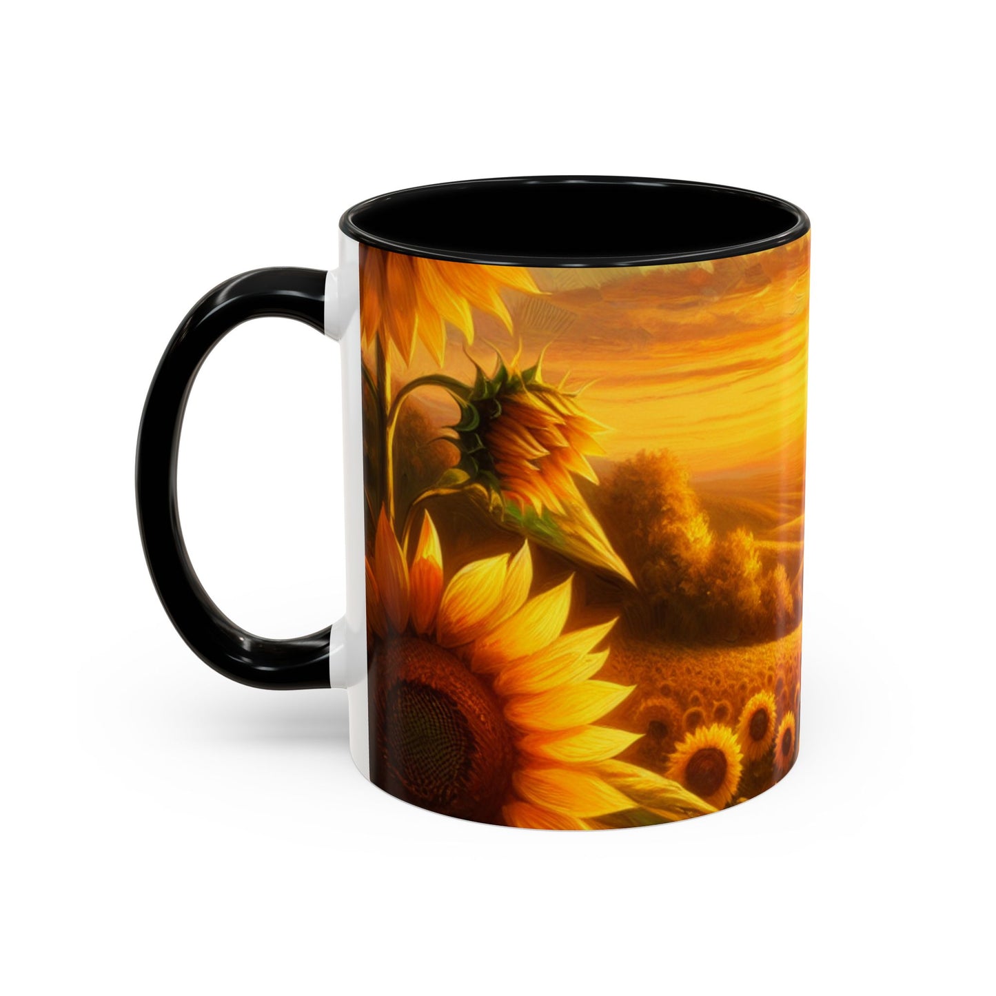 Golden Sunflower Majesty - Mugs