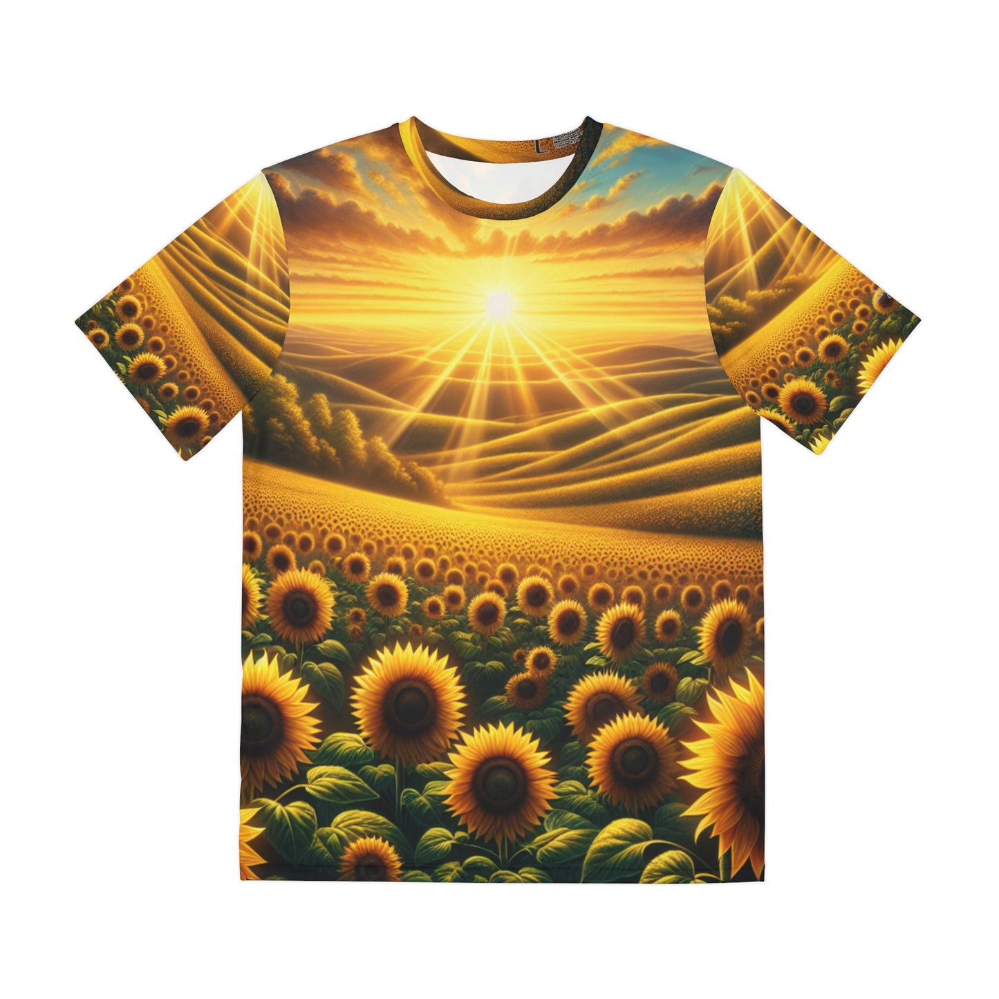 Amber Radiance Sunflower Seascape - Tee