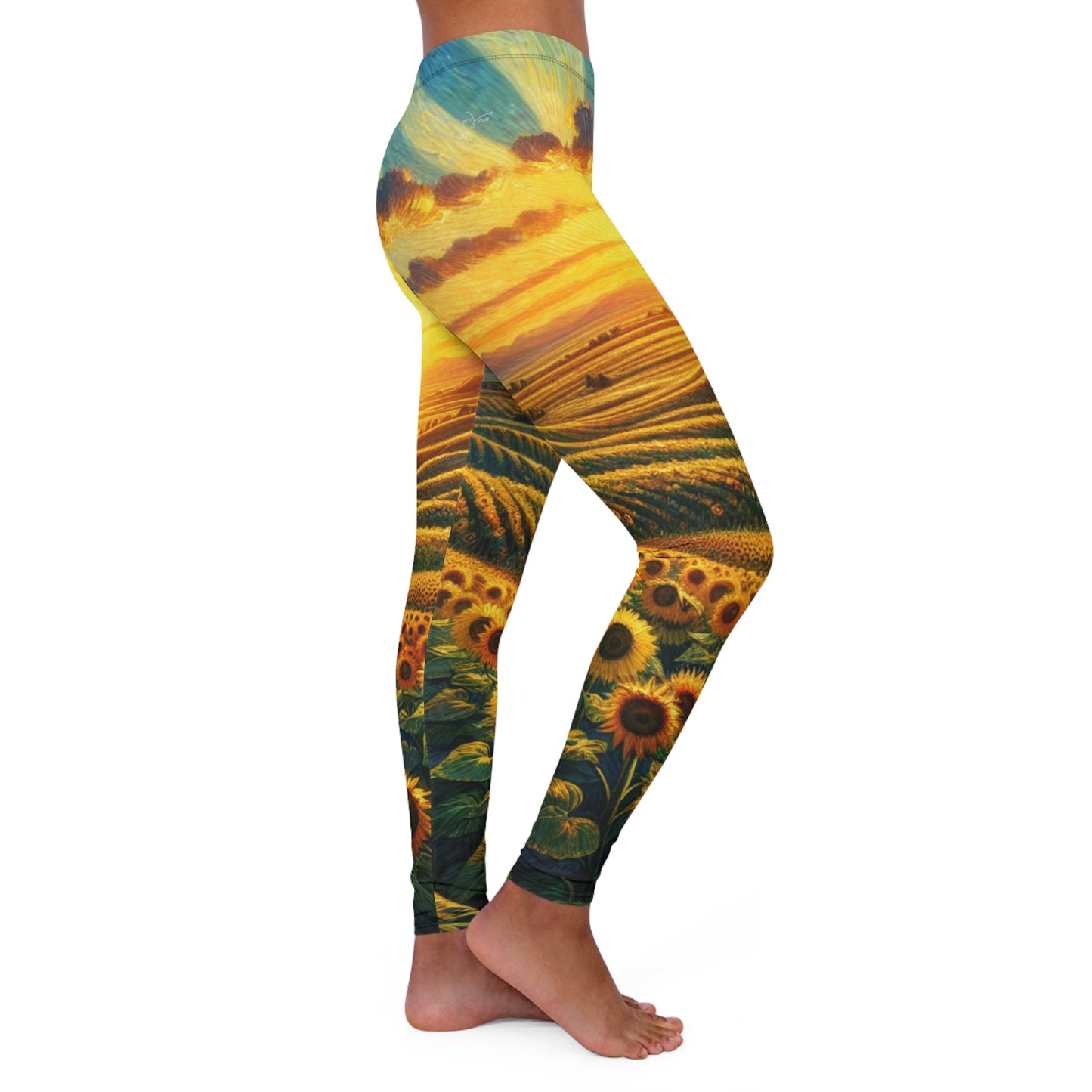 Sunset Serenade in Sunflower Valleys - Leggings
