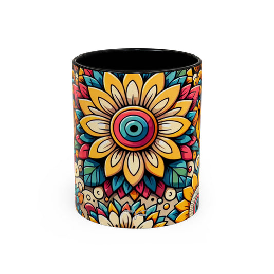 Floral Kaleidoscope Burst - Mugs