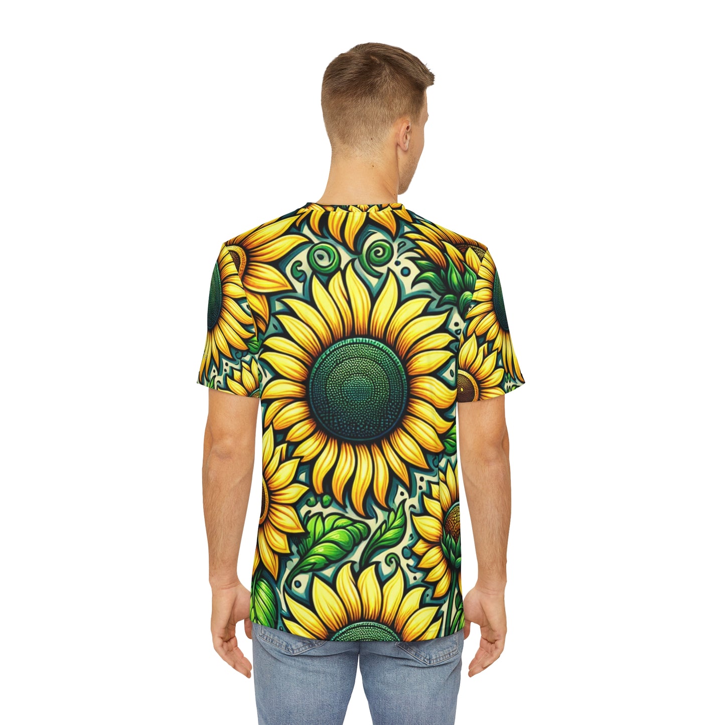 Verdant Helianthus Tapestry - Tee