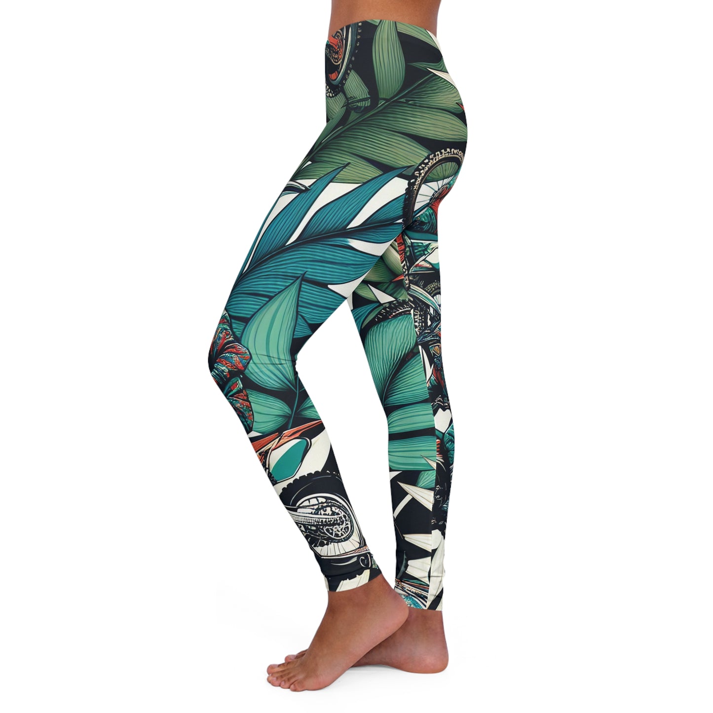 Tropical Moto Mayhem - Leggings