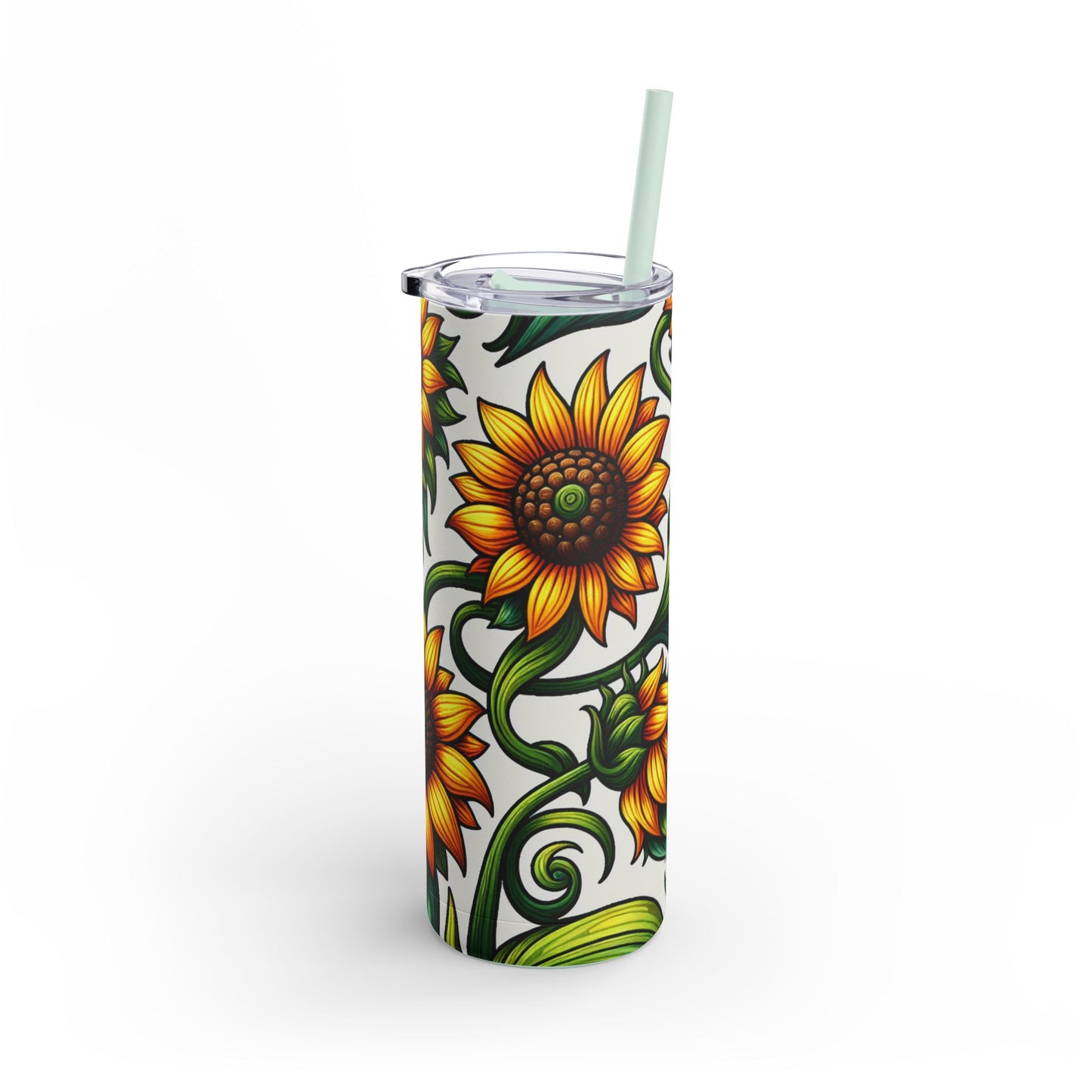 Verdant Helios Blossom Tapestry - Tumblers