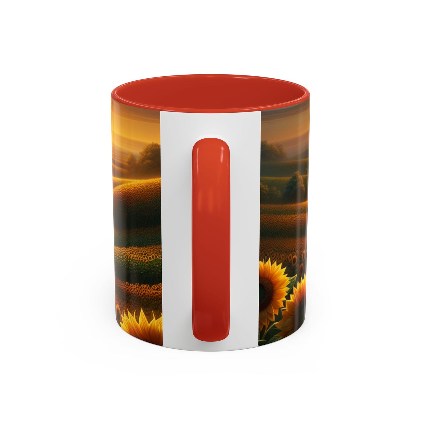 Golden Sunflower Fields at Dusk - Mugs