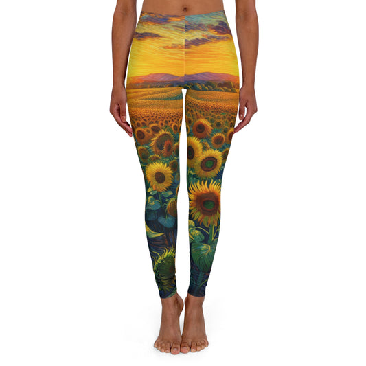 Sundrenched Helianthus Valley - Leggings