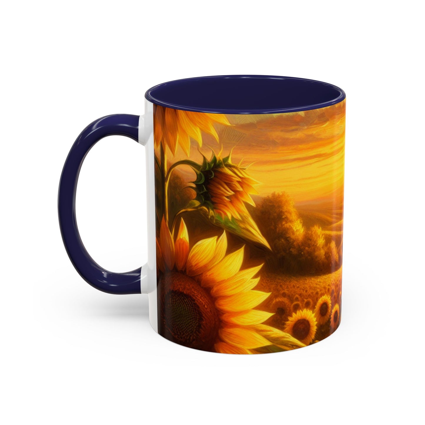 Golden Sunflower Majesty - Mugs