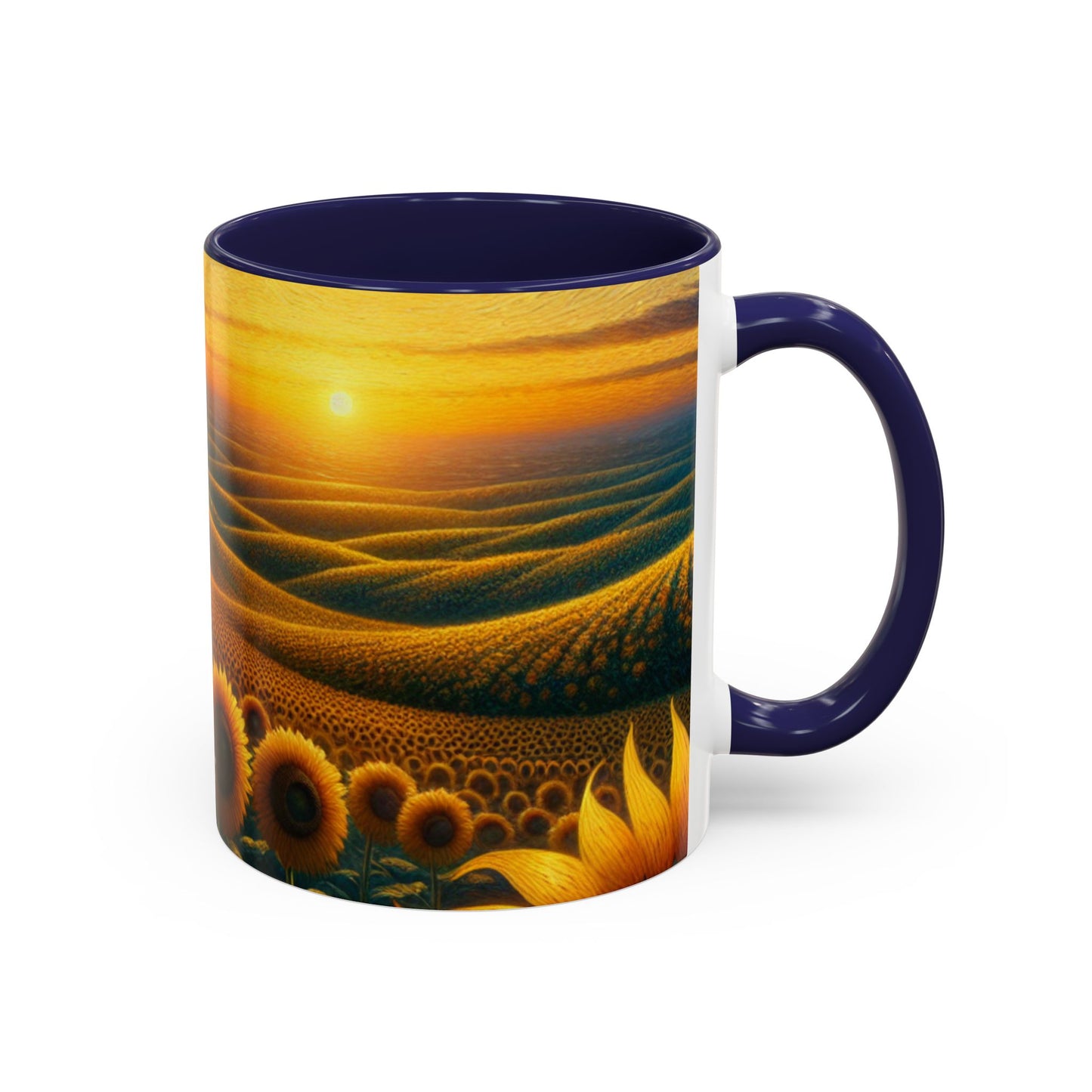Sunset Serenade in the Sunflower Fields - Mugs