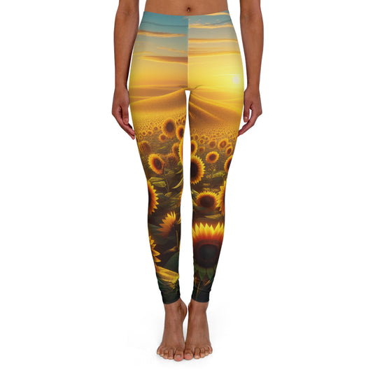 Golden Horizon Sunflower Fields - Leggings