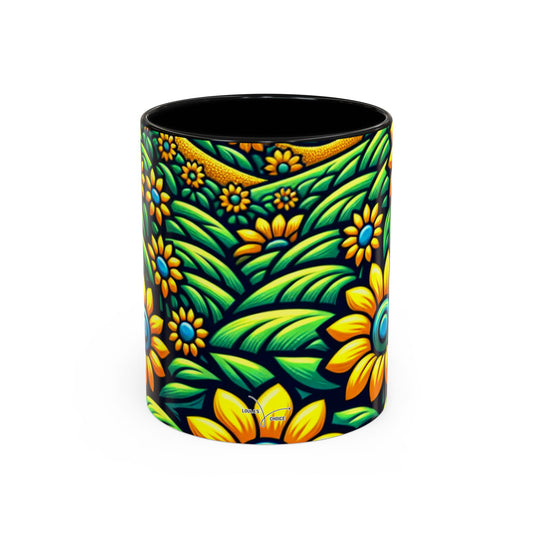 Sunflower Serenity Waves - Mugs