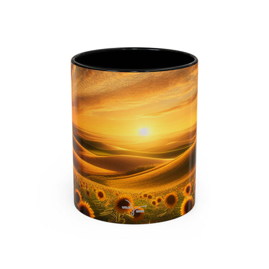 Sunset Amber Waves and Sunflower Bliss - Mugs