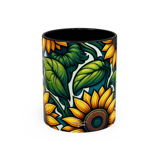 Verdant Blossom Sunflower Harmony - Mugs