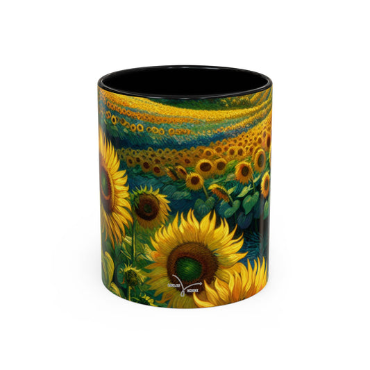 Sunset Serenade Sunflower Tapestry - Mugs