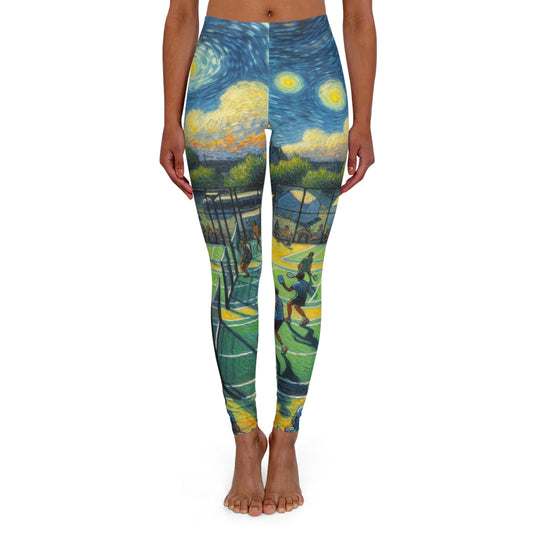 Starry Pickleball Night Cascade - Leggings