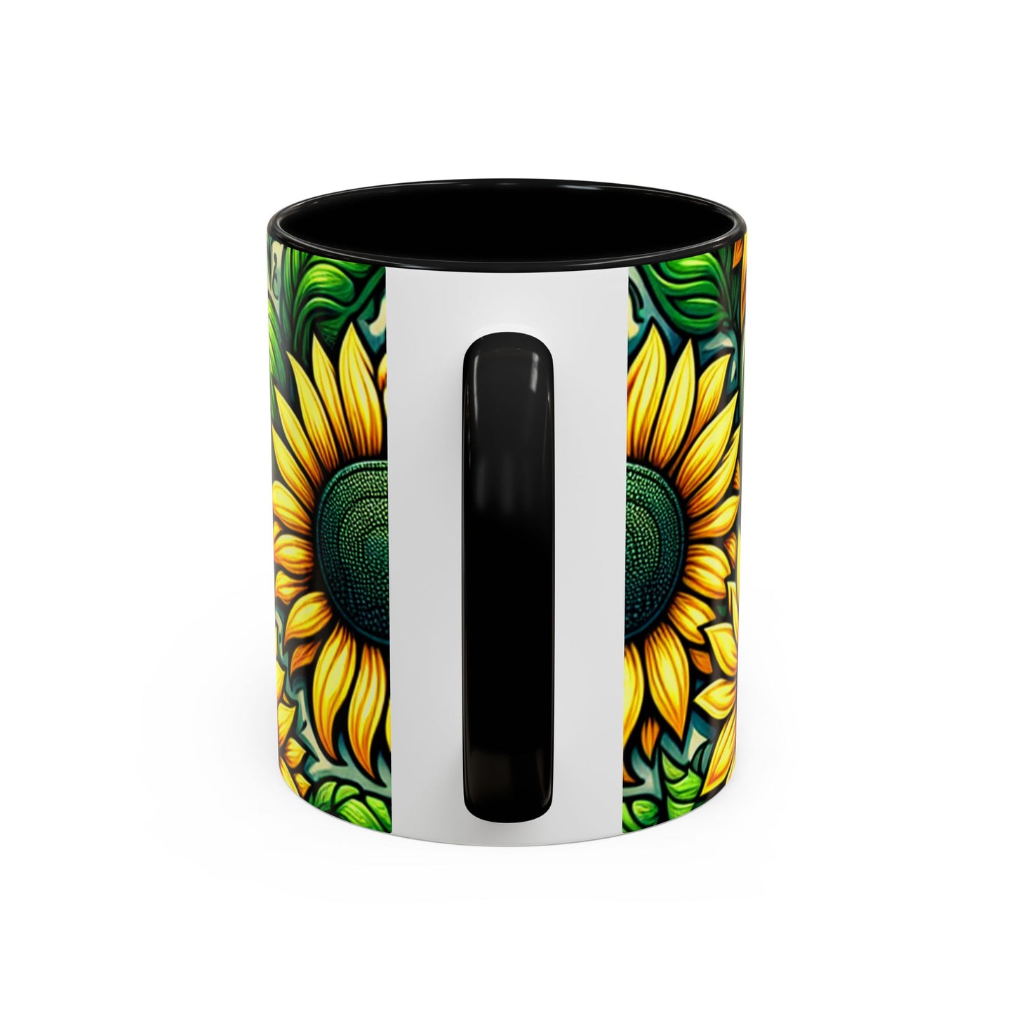 Verdant Helianthus Tapestry - Mugs