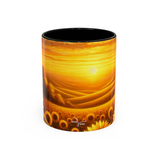 Golden Sunflower Majesty - Mugs
