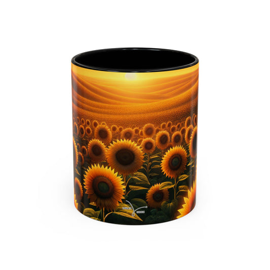 Amber Horizons Sunflower Field - Mugs
