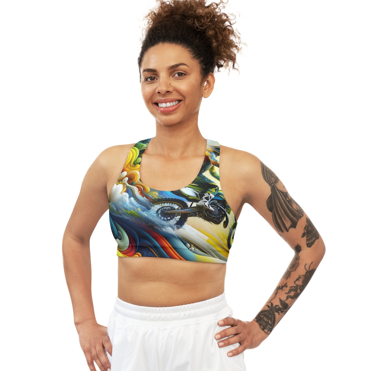 Chromatic Vortex Velocity - Sports Bra