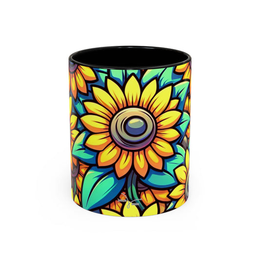 Sunburst Petal Cascade - Mugs