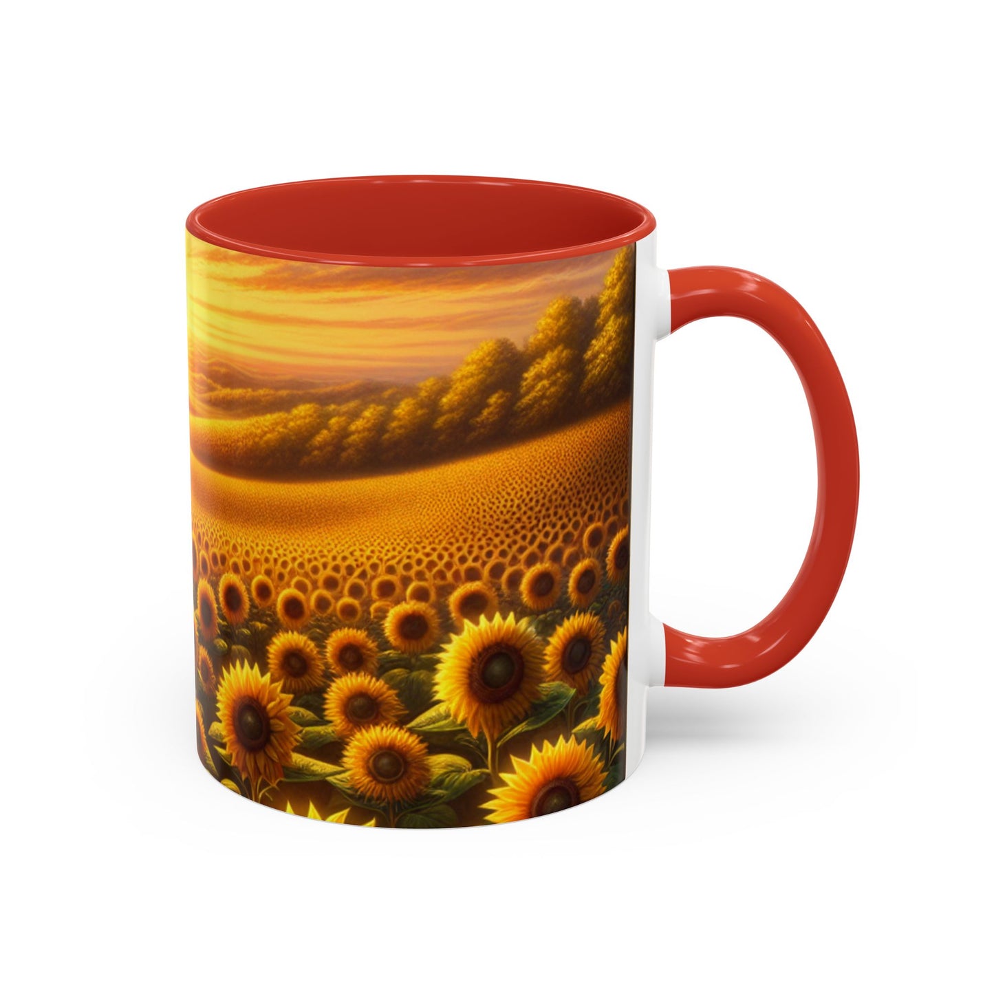 Sunset Serenade Sunflower Tapestry - Mugs