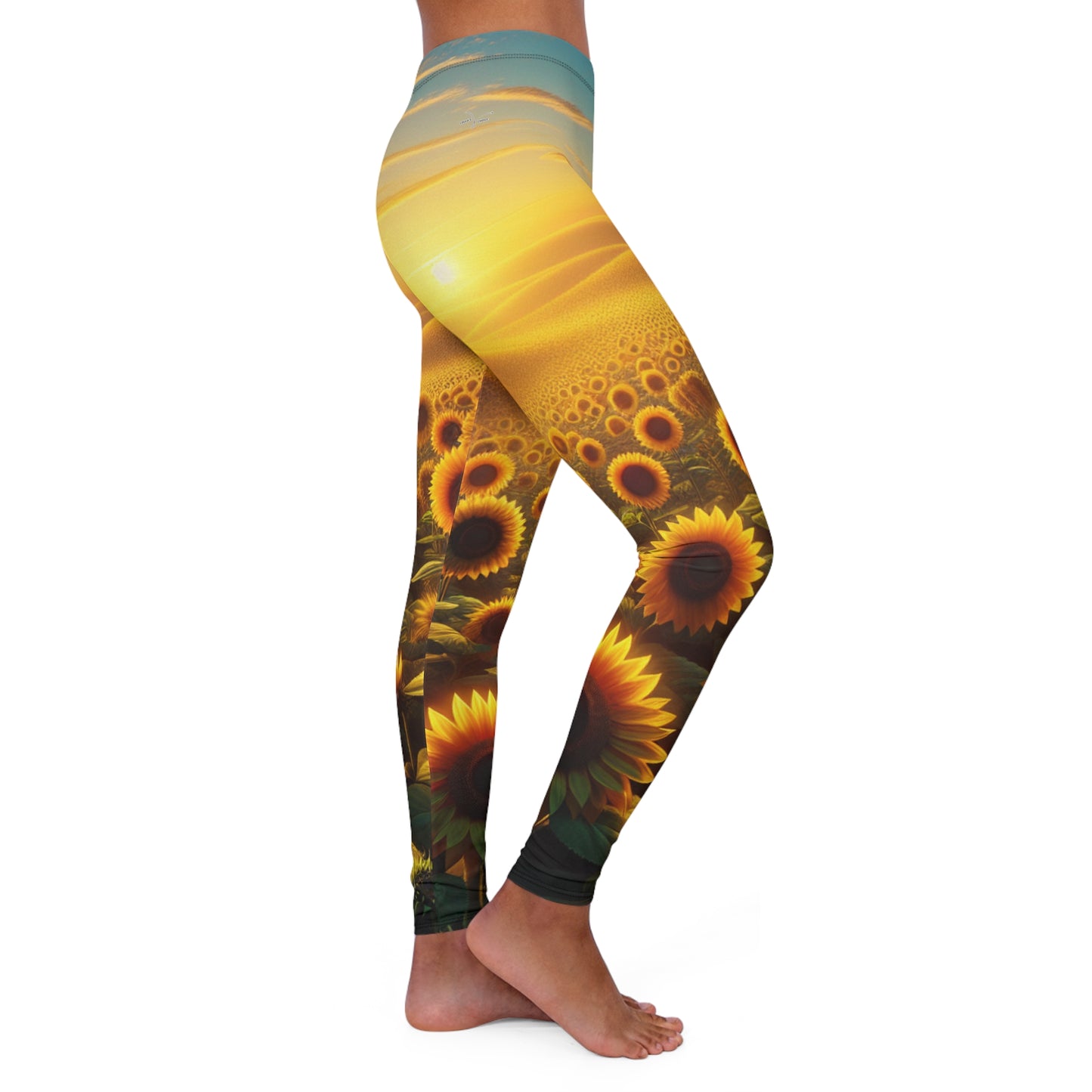 Golden Horizon Sunflower Fields - Leggings