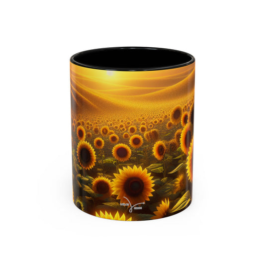 Golden Horizon Sunflower Fields - Mugs