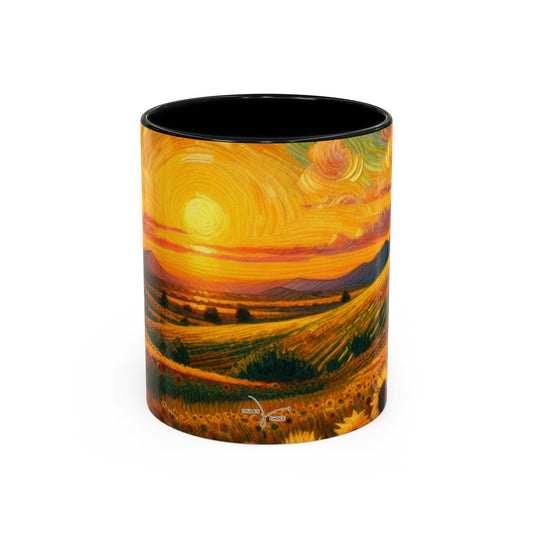 Sunflower Serenade at Dusk - Mugs