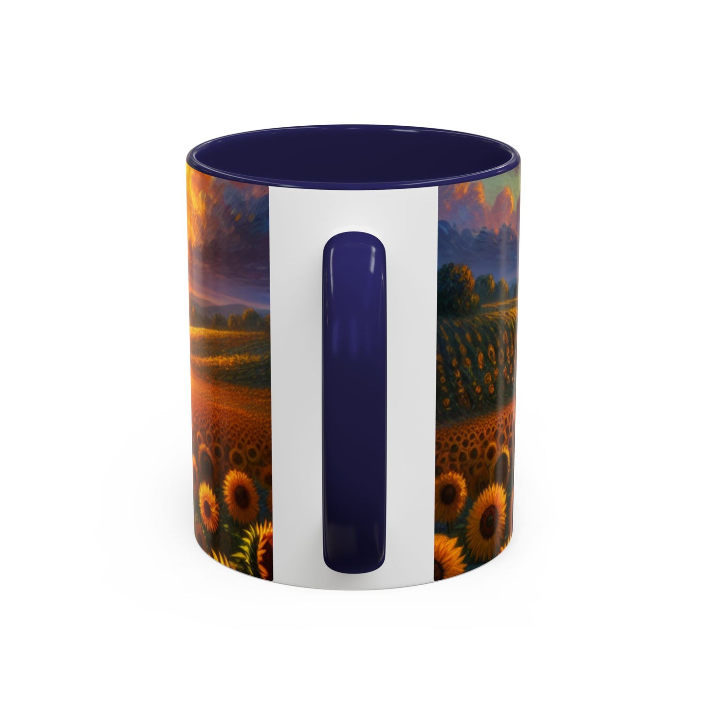 Sunset Serenade in Sunflower Fields - Mugs