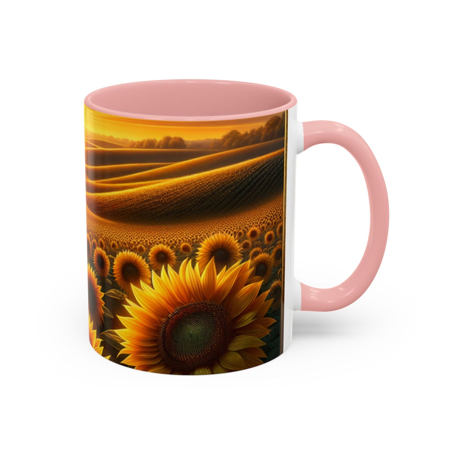 Amber Radiance Sunflower Fields - Mugs