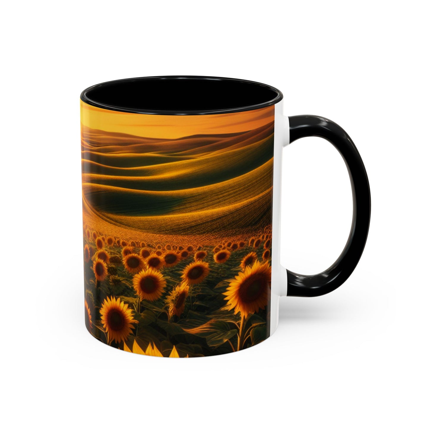Sunrise Serenade in Sunflower Valleys - Mugs