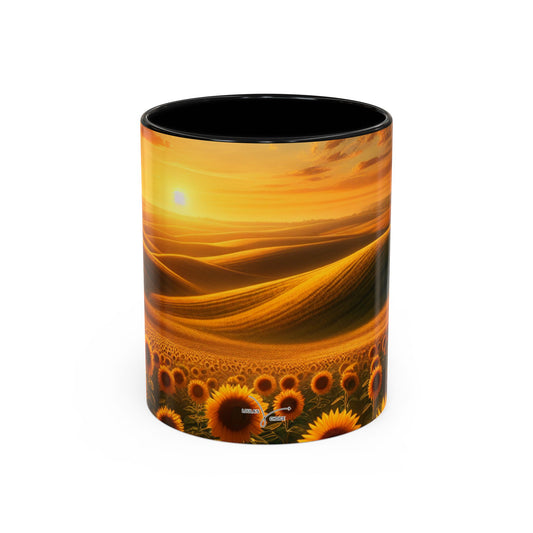 Amber Radiance Sunflower Fields - Mugs