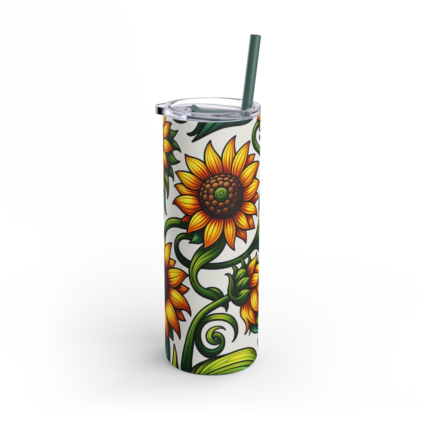 Verdant Helios Blossom Tapestry - Tumblers