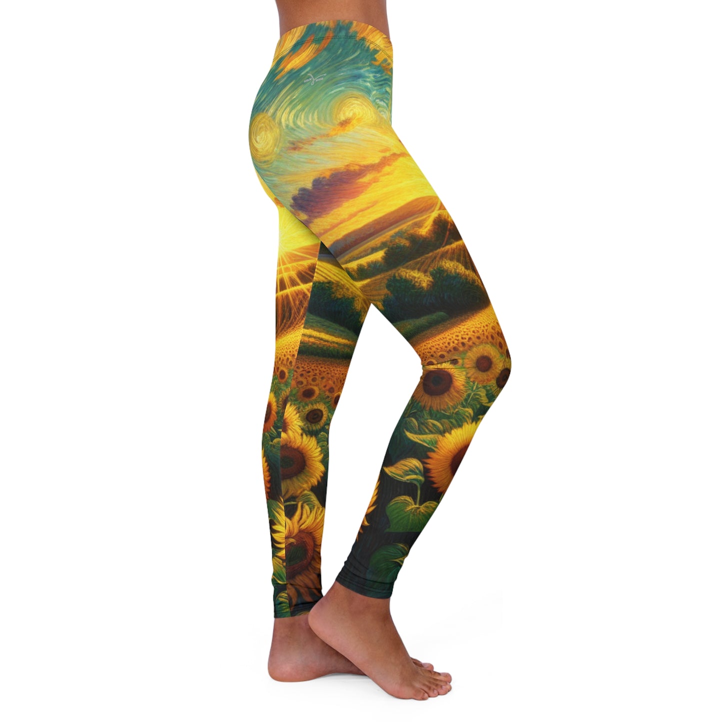 Sunflower Serenade at Dusk - Leggings