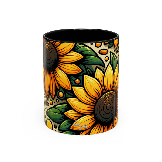 Sunflower Radiance Tapestry - Mugs