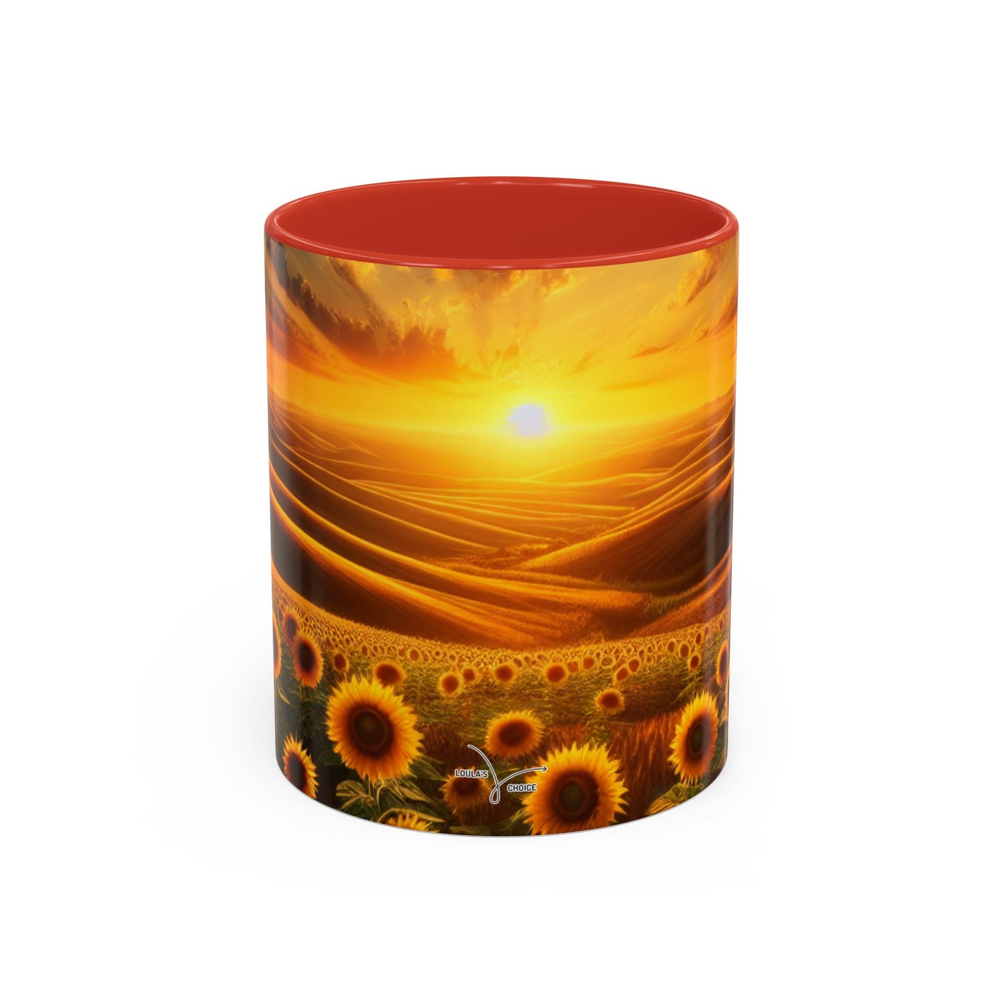 Sunset Serenade in Sunflower Valleys - Mugs