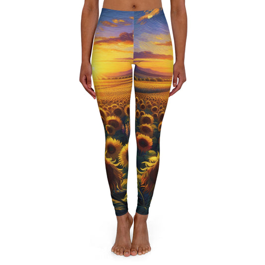 Sunset Serenade in Sunflower Valley - Leggings