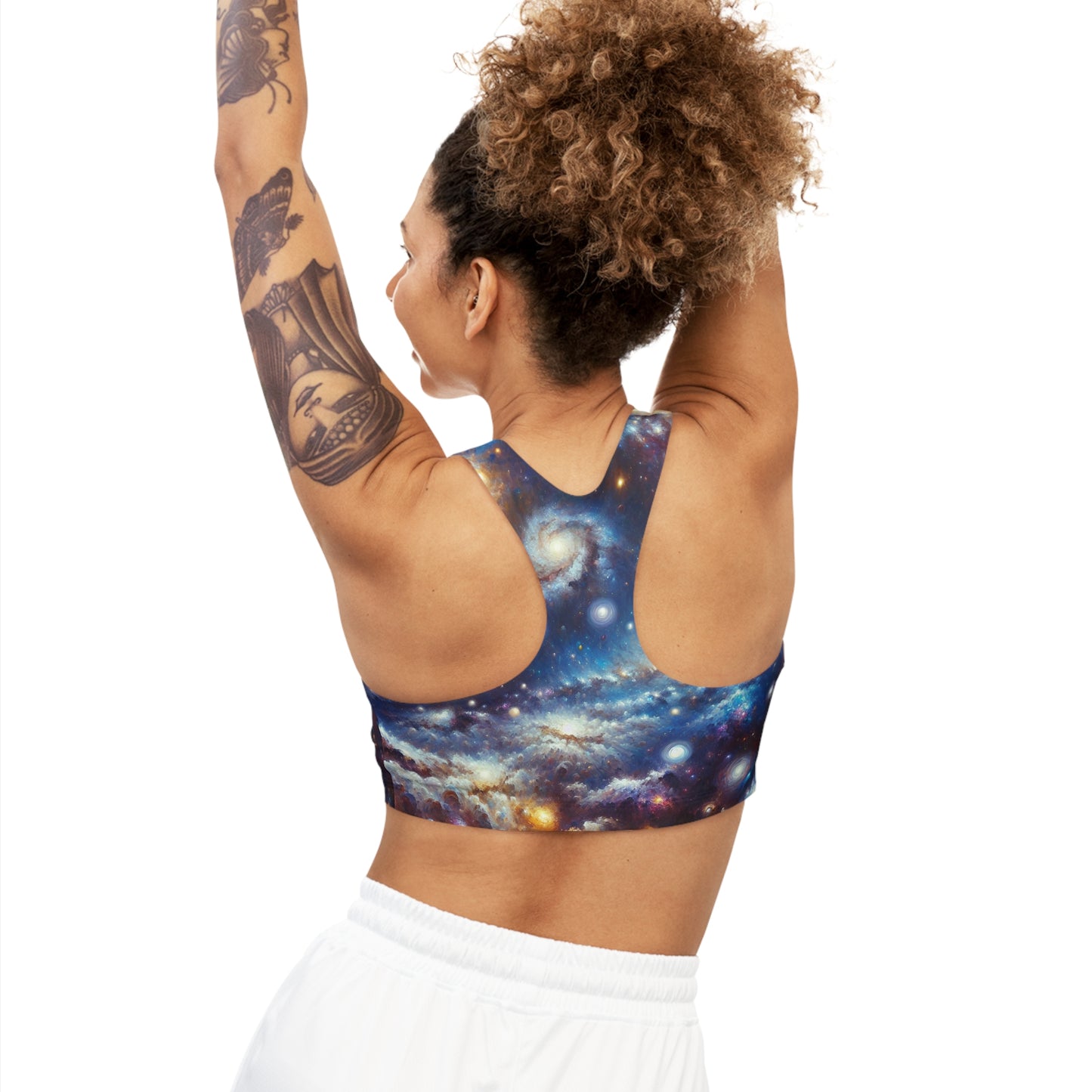 Celestial Majesty Galaxy Canvas Print - Sports Bra