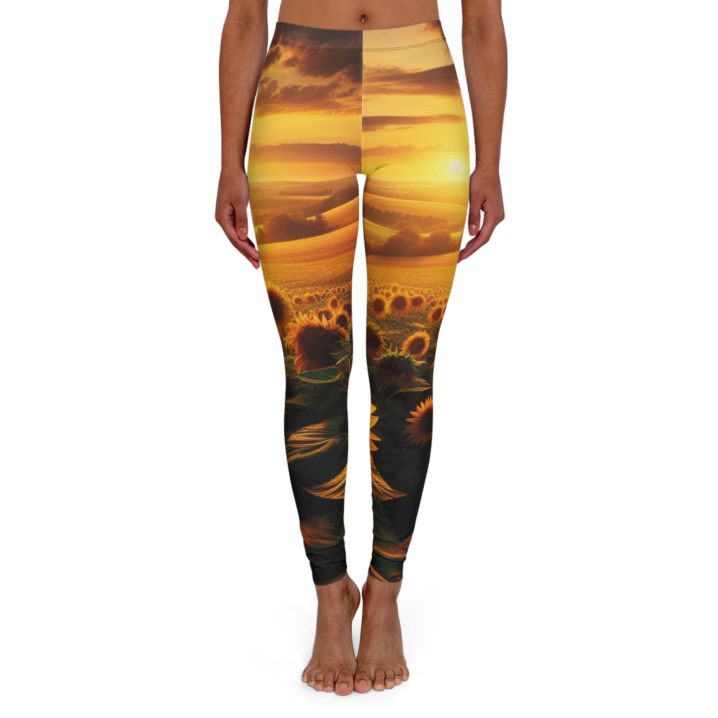 Amber Horizon Sunflower Fields - Leggings