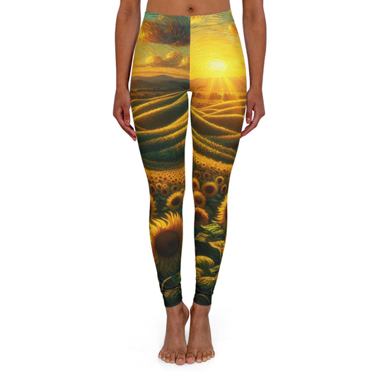 Sunrise Helianthus Waves - Leggings