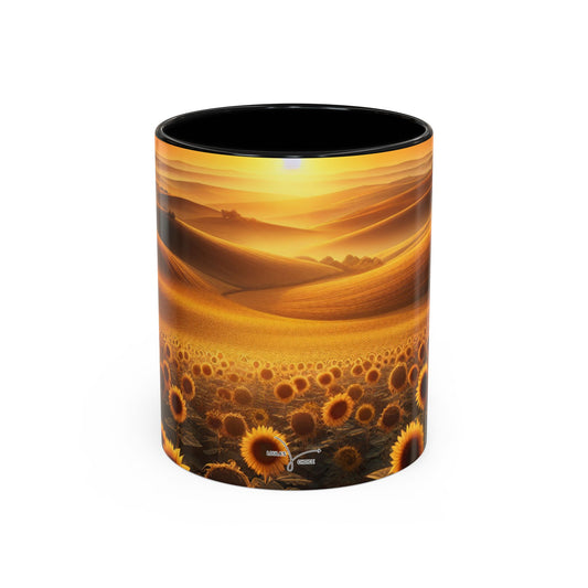 Amber Radiance Sunflower Fields - Mugs