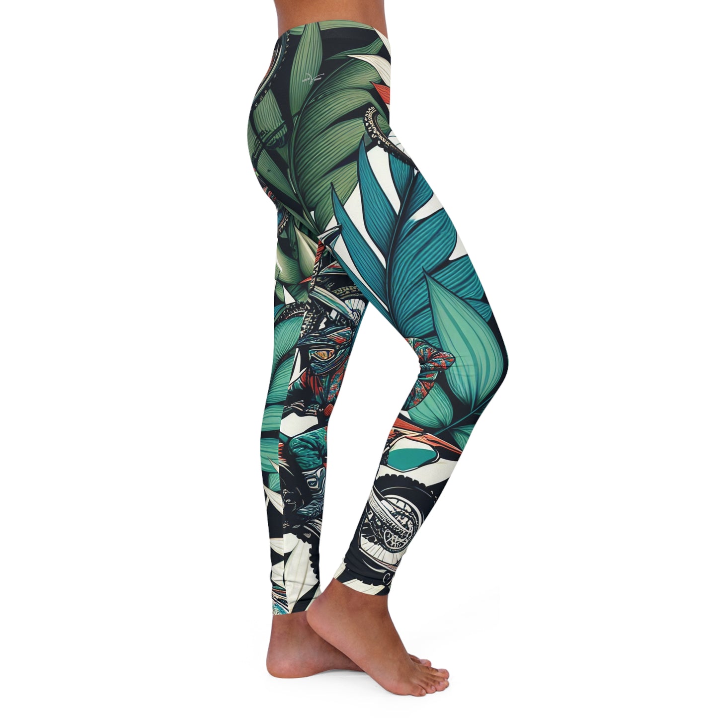 Tropical Moto Mayhem - Leggings