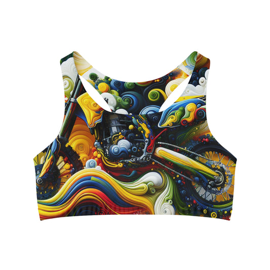 Chromatic Vortex Motocross - Sports Bra
