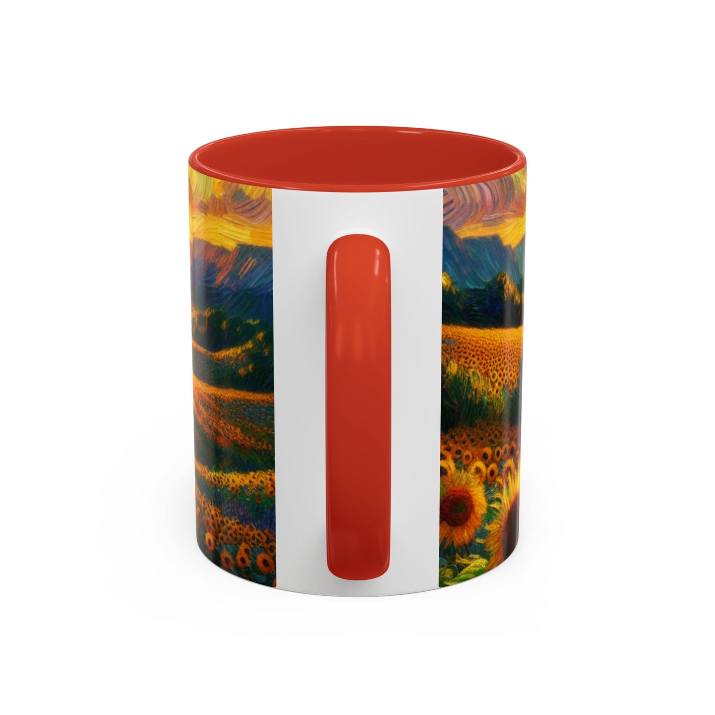 Sunset Whirls over Sunflower Fields - Mugs