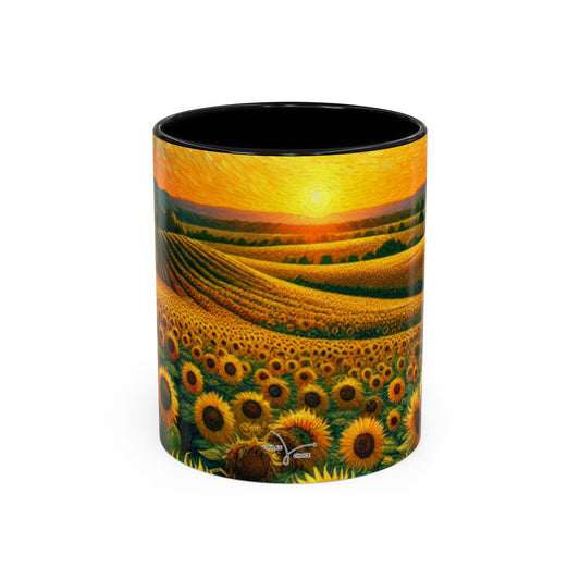 Sunflower Serenade at Dusk - Mugs
