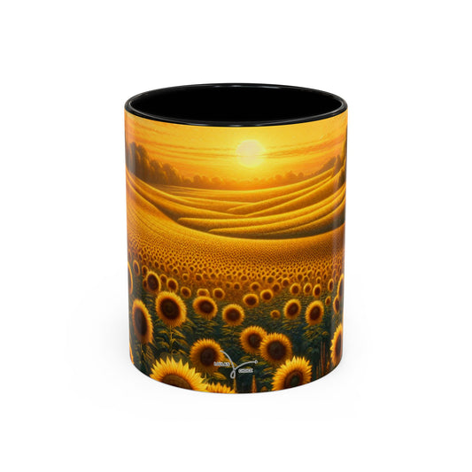 Sunset Sunflower Serenade Pattern - Mugs