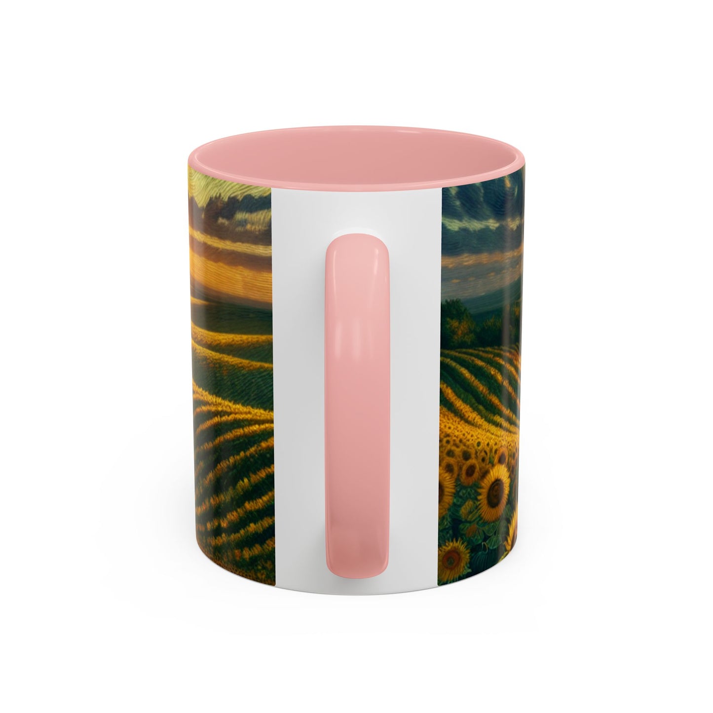Sunset Serenade in Sunflower Fields - Mugs