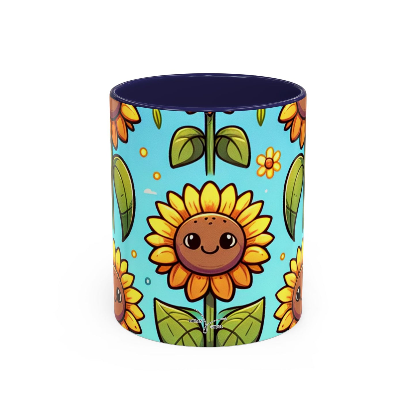 Cheerful Sunflower Smiles Pattern - Mugs