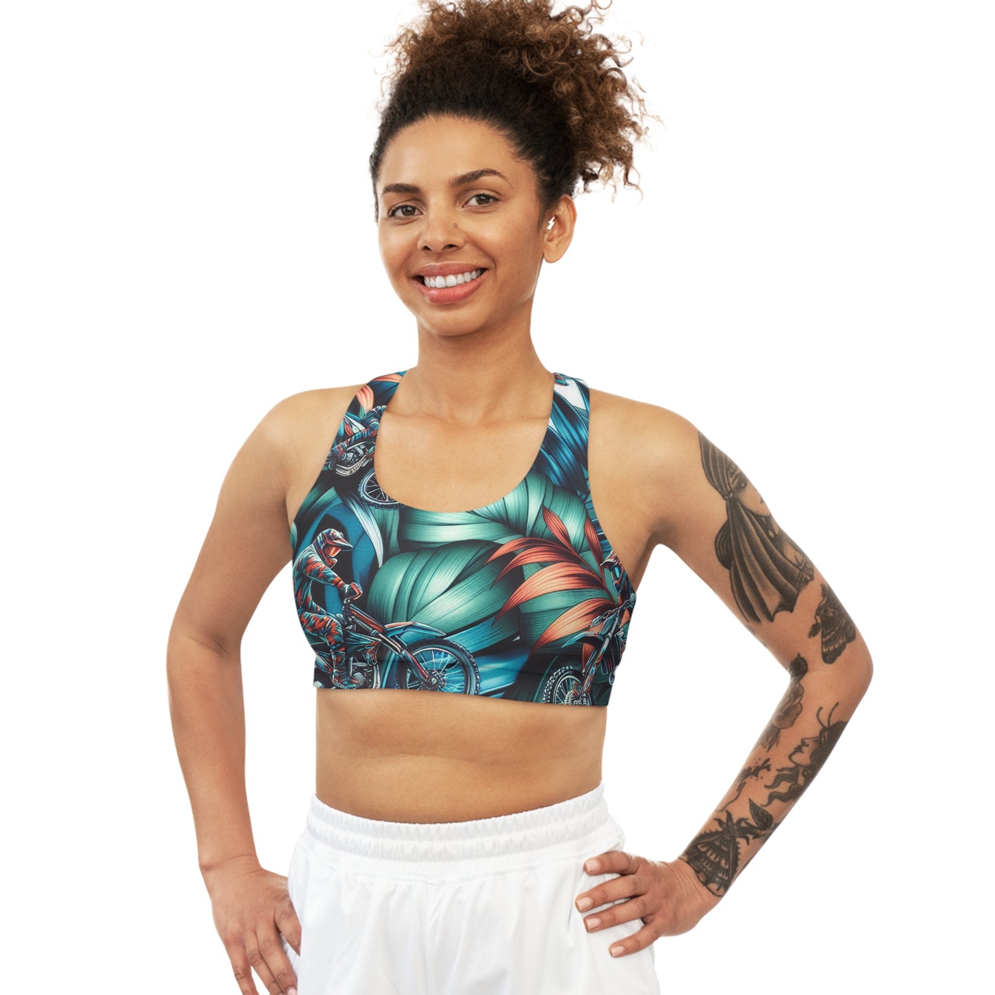 Tropical Moto Mayhem - Sports Bra
