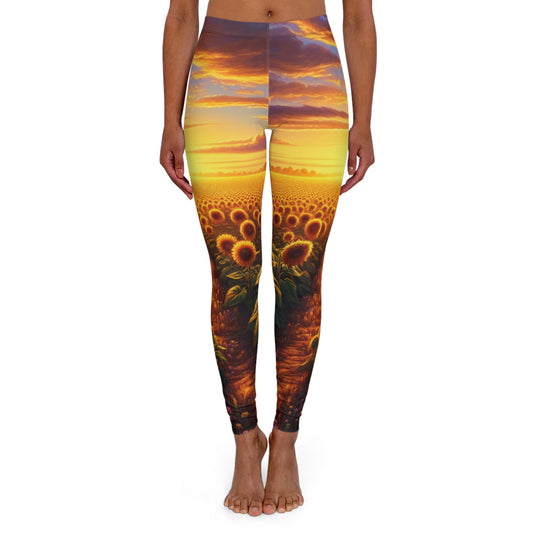 Golden Horizon Sunflower Bliss - Leggings
