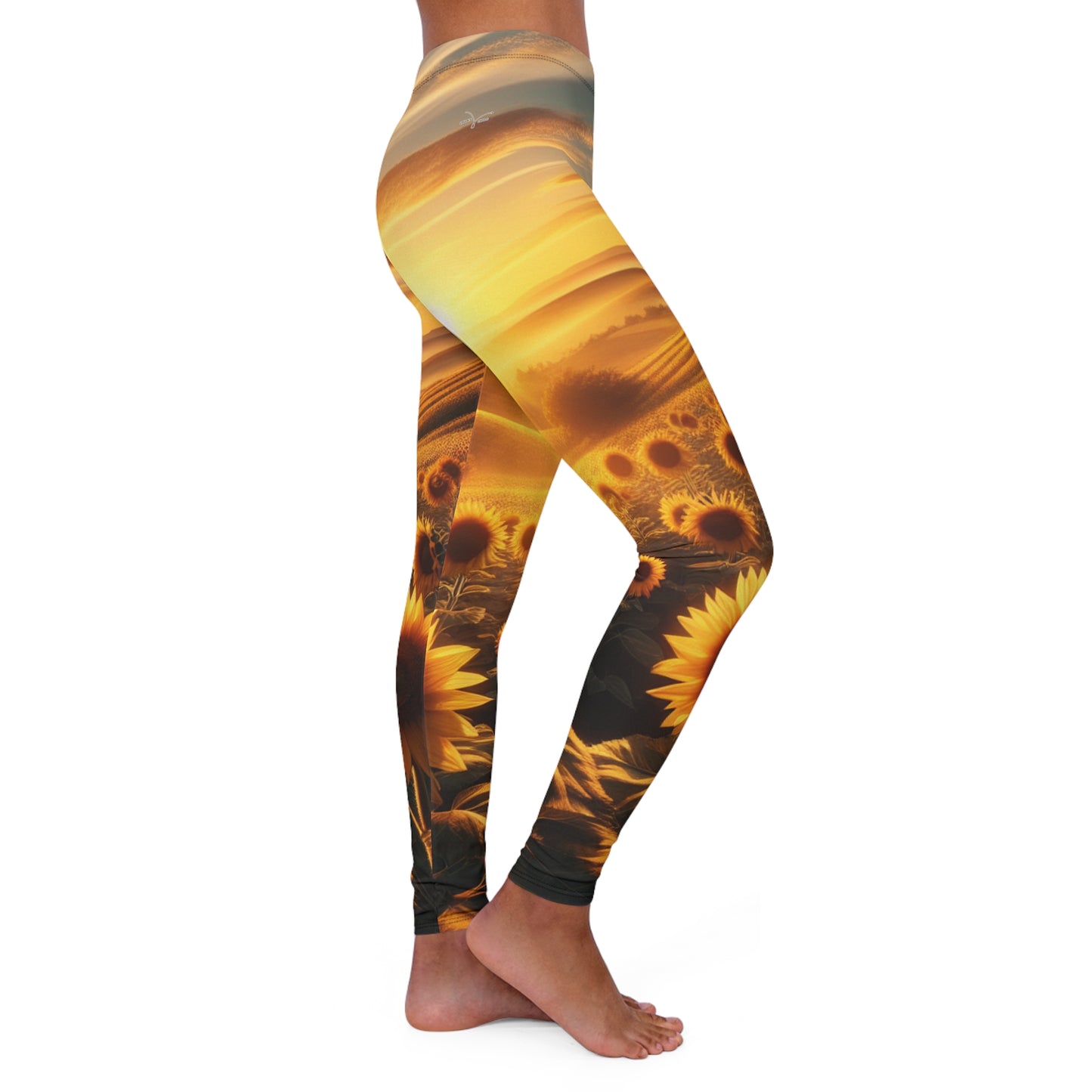 Golden Hour Sunflower Bliss - Leggings