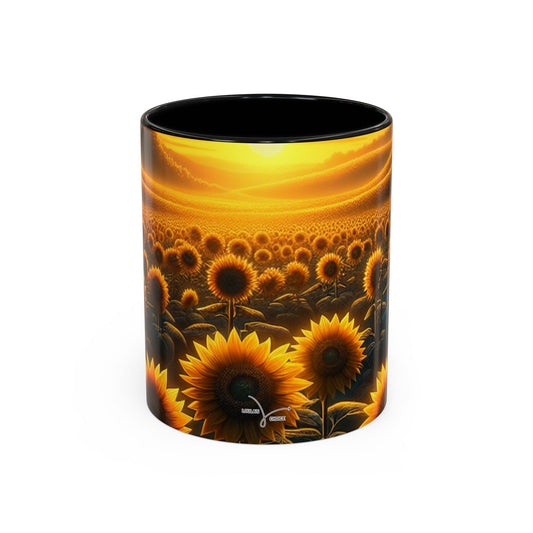 Golden Hour Sunflower Serenade - Mugs